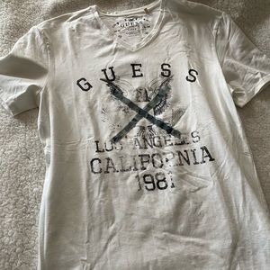 T-shirt white men Guess printed size L